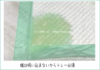 しつけるシーツ W消臭NEOの横漏れ検証テスト