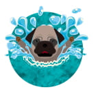 溺れているペット