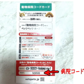 アンチノールが安く購入できる病院コードの用紙