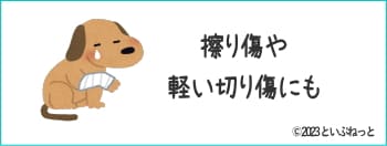 怪我をして白色ワセリンを塗っている犬のイメージ画像